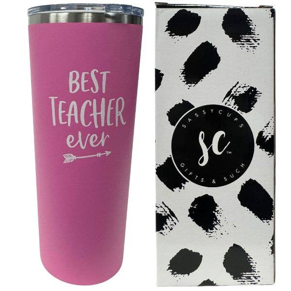 Best Teacher Ever - #38261 - 22OZ Premium Stainless Steel for wholesale by St. Louis Wholesale LLC