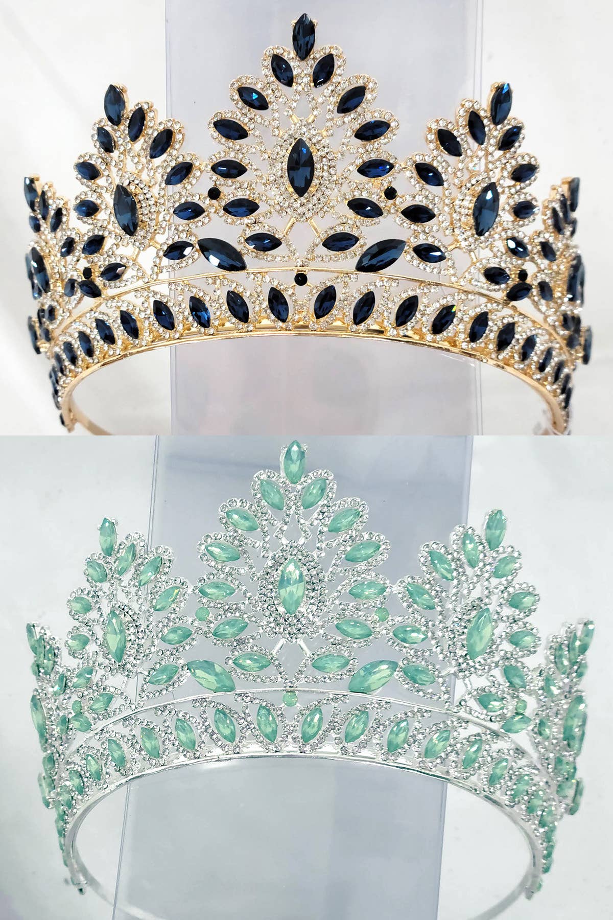 Chicas - Wholesale Tiara - Women's - One Size Fits All Metal Tiara With Rhinestones. HT93730