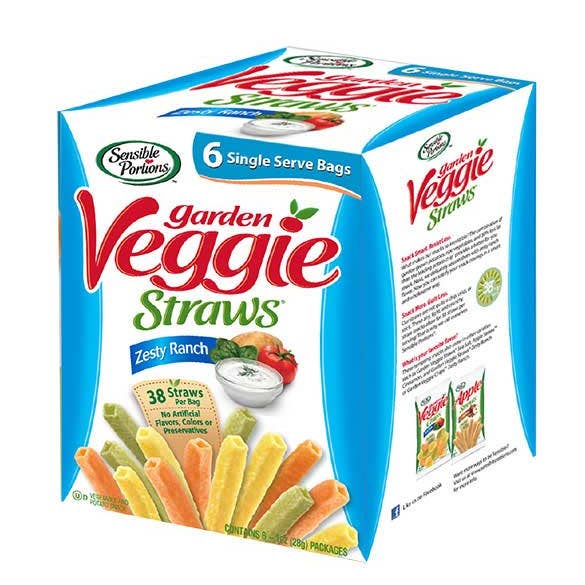 Hudson Meat Company - Wholesale Fruit Snacks - VEGGIE STRAWS ZESTY RANCH 6PK - SENSIBLE PORTIO