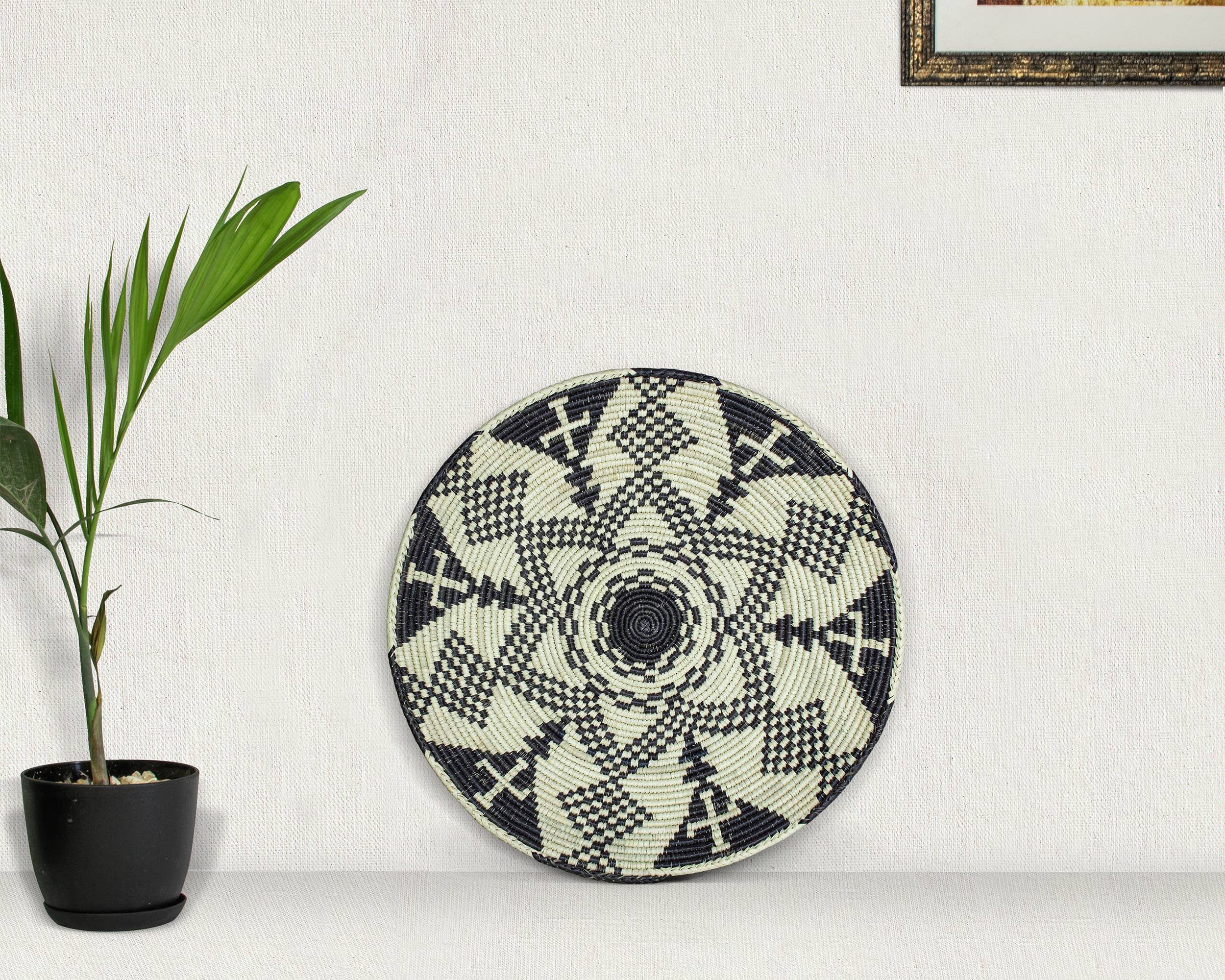 ArtisanalEmporiumLLC - Wholesale Wall Accent - 14" Handwoven Zulu Bowl for Wall Basket Decor6