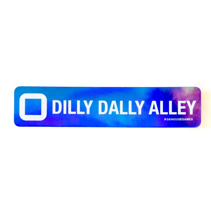 Dilly Dally Alley Holographic Sticker | Winter Park, CO for wholesale by Ski House Games