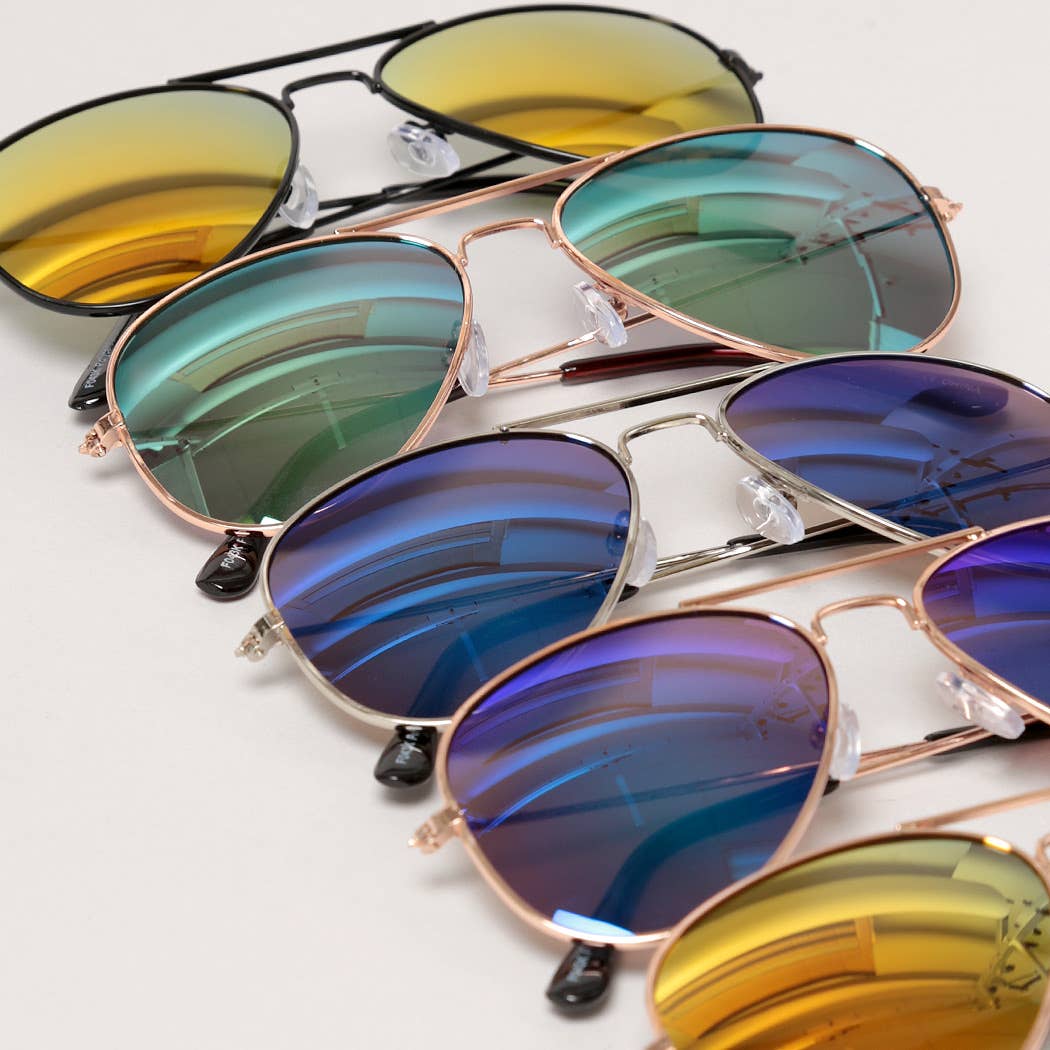  ASSORTED Kid's Tinted Aviator Sunglasses for wholesale on Faire1