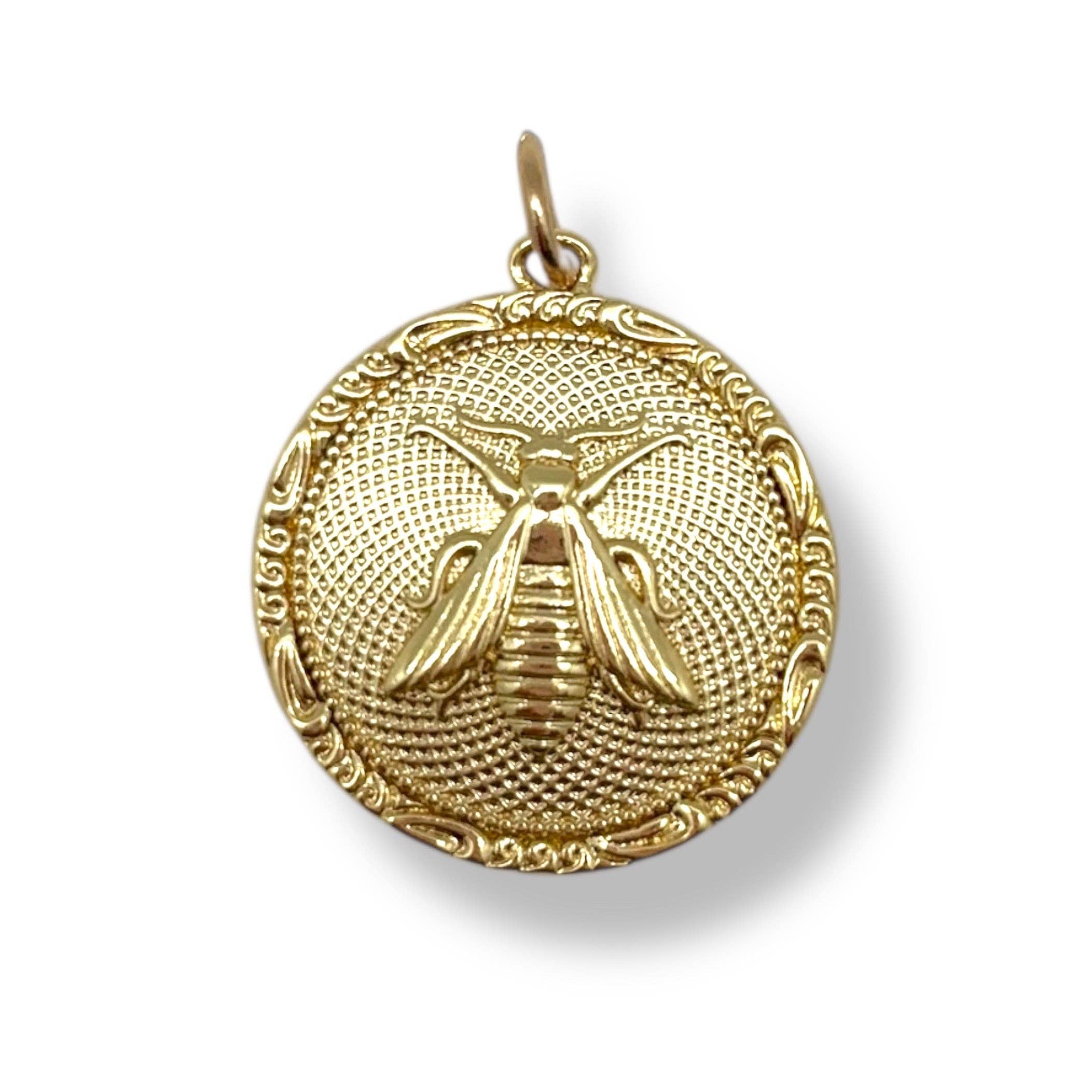 Shiver + Duke - Wholesale Individual Charm/Pendant - Golden Honeybee Medallion