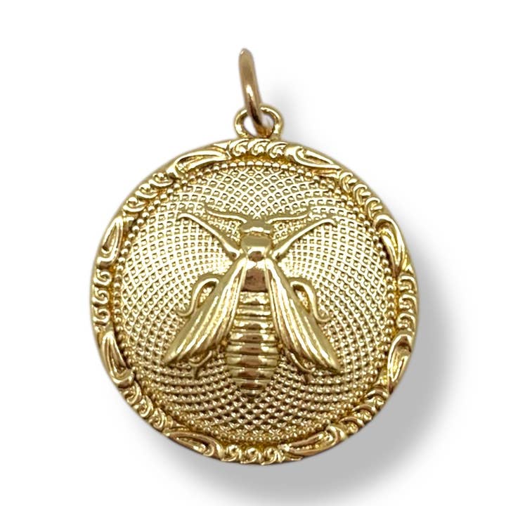 Shiver + Duke - Wholesale Individual Charm/Pendant - Golden Honeybee Medallion0