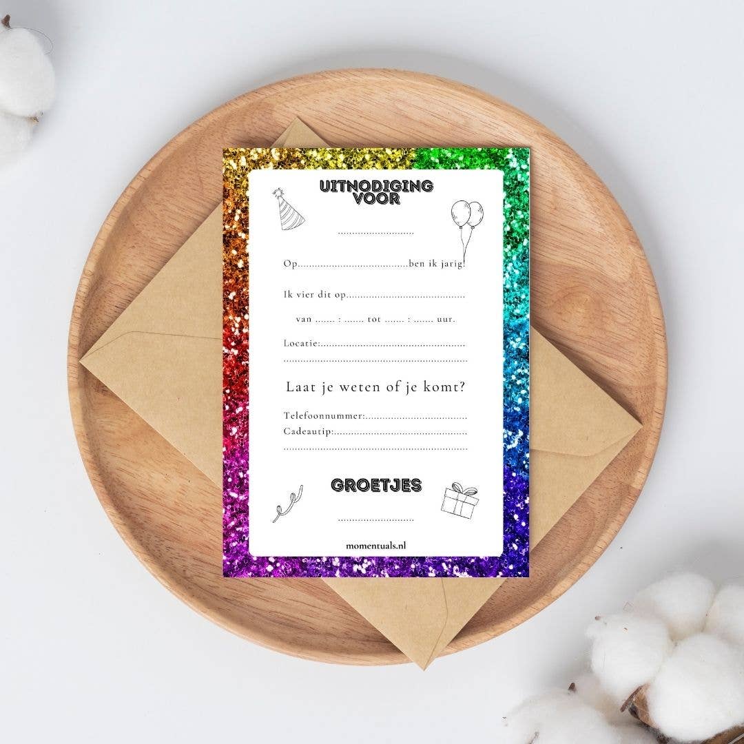 Momentuals - Wholesale Birthday Card - Children's Party Invitation Disco - 10 pieces7