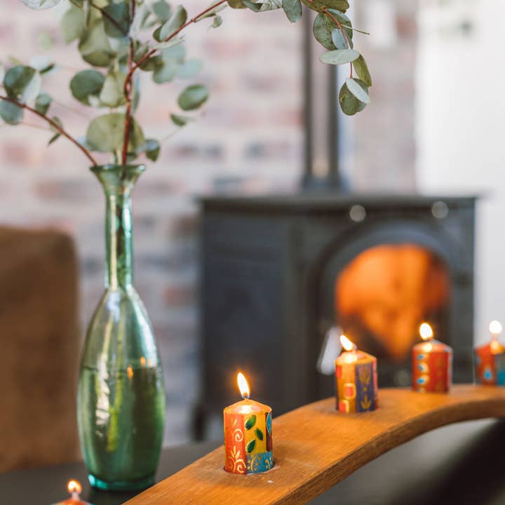 Thumbprint Artifacts - Wholesale Tapered Candle/Candlestick - African Mineral Candle10