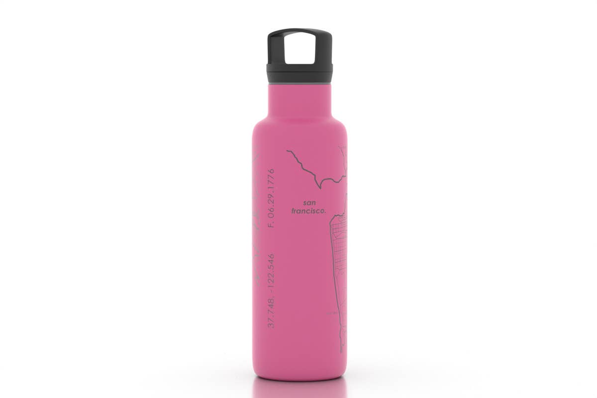 Well Told - Wholesale Water Bottle - San Francisco, CA City Map - Super Bowl - 21 oz Water Bottle10