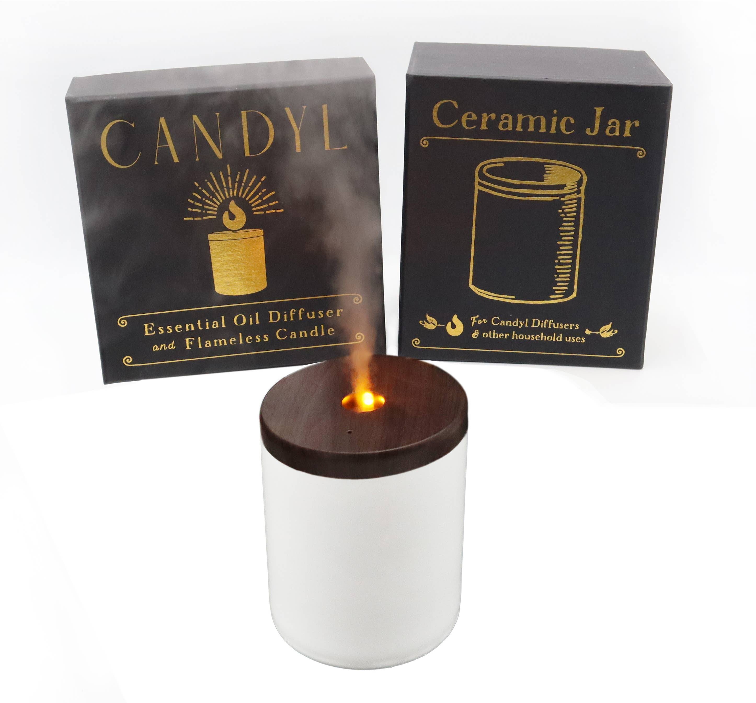 Candyl - Vente Diffuseur électronique - Diffuseur d'Huiles Essentielles Candyl avec Flamme de Lumière de Bougie22