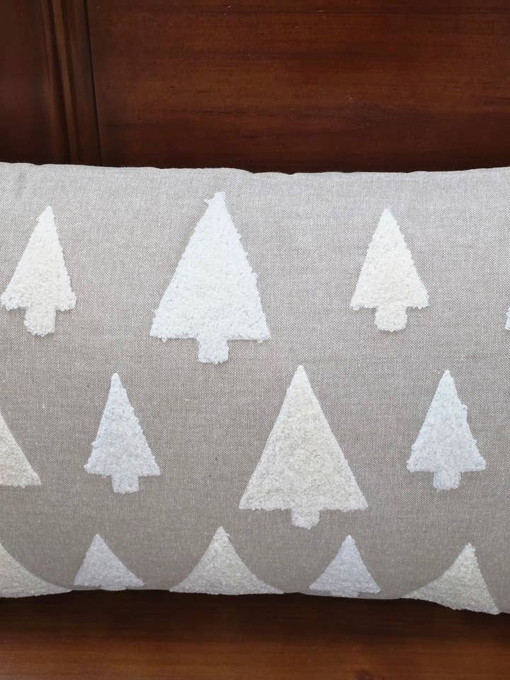 Beige Rectangle Tree Pillow 12x19.5x1in for wholesale by Wholesale Home Decor