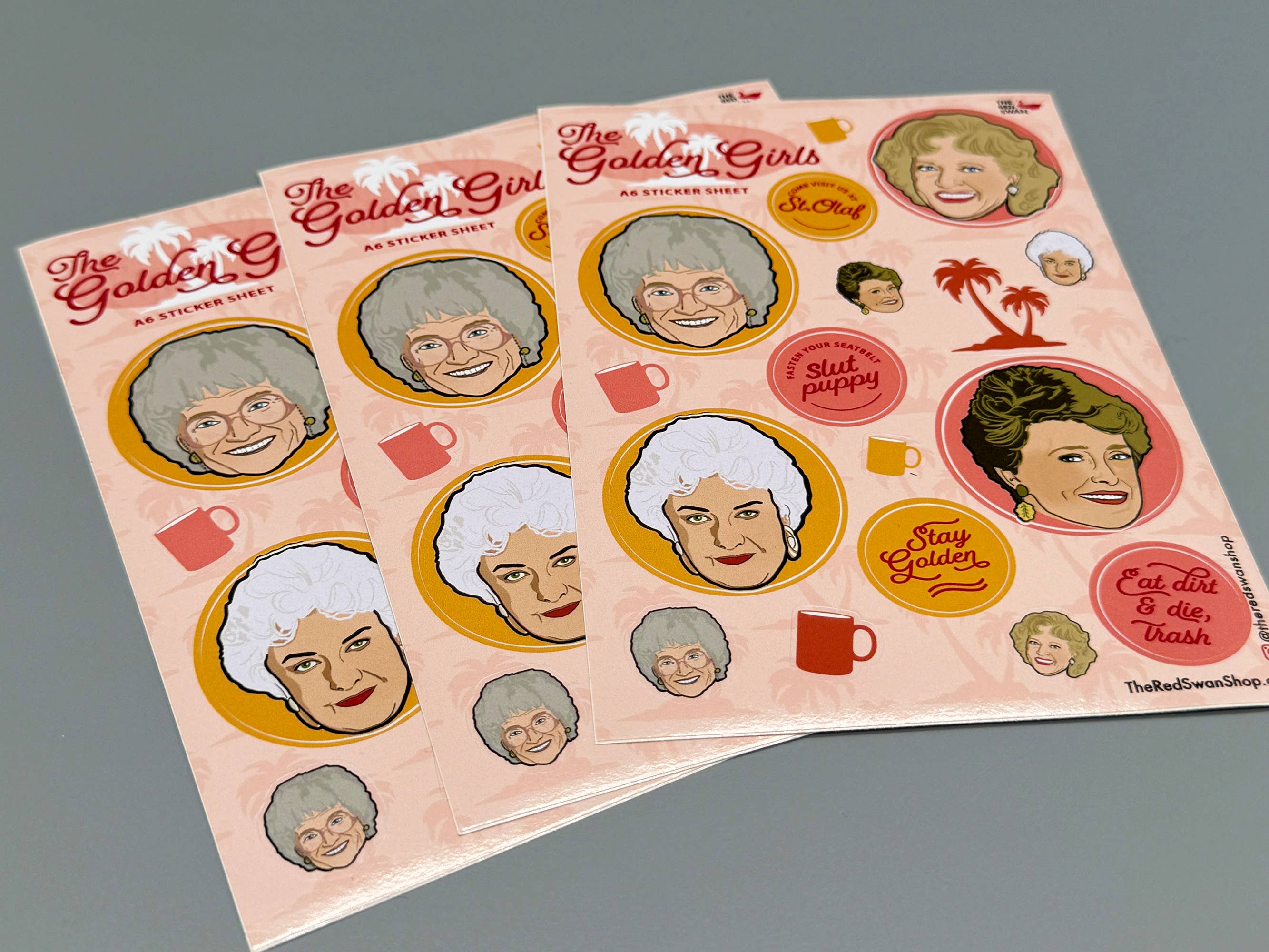The Red Swan Shop - Wholesale Sticker - Sticker Sheet - The Golden Girls5