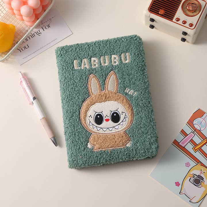 Auraquise - Wholesale Journal/Diary - Kids - Embroidered Cartoon Teddy Fleece Plush Notebook1
