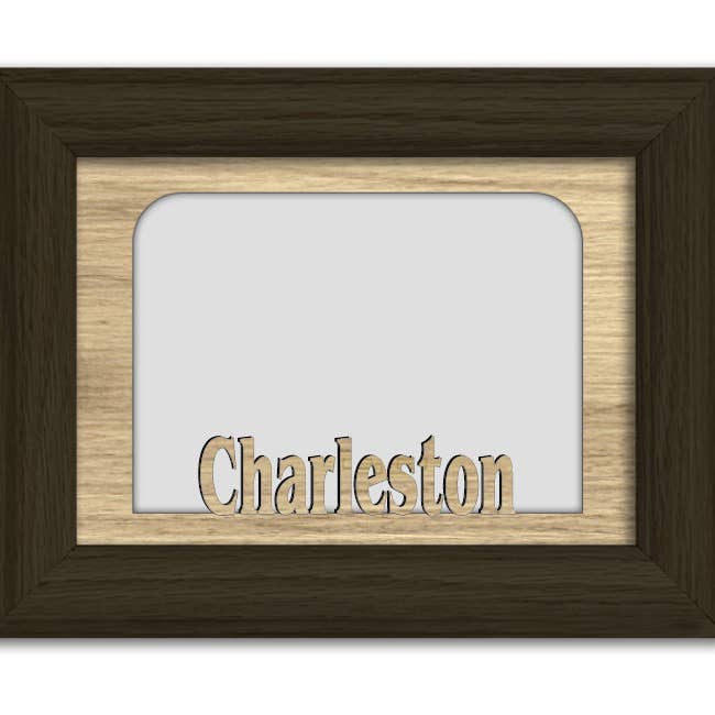 Charleston | Caroline du Sud | Cadre photo de la ville natale | Vacances, voyages, famille, cadeau d'anniversaire | Cadre de table 5 x 7 pour photo 4 x 6 pour la vente par Northland Frames and Gifts Inc