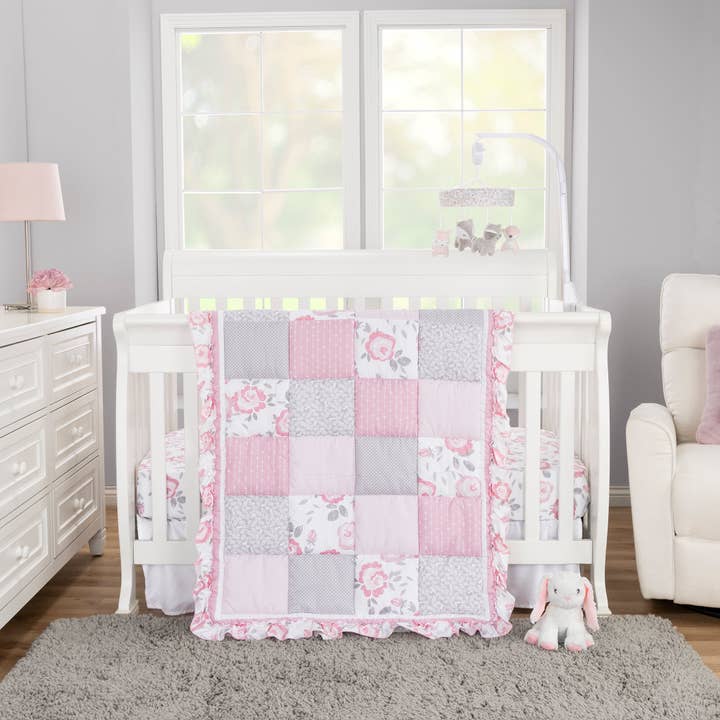 Emma 4 Piece Crib Bedding Collection by Sammy & Lou® for wholesale by Trend Lab