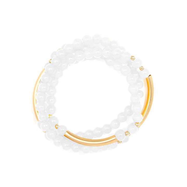 ZENZII Jewelry – Großhandel Perlenarmband – Glänzend und Gold Perlen Wrap Armband Schmuck5