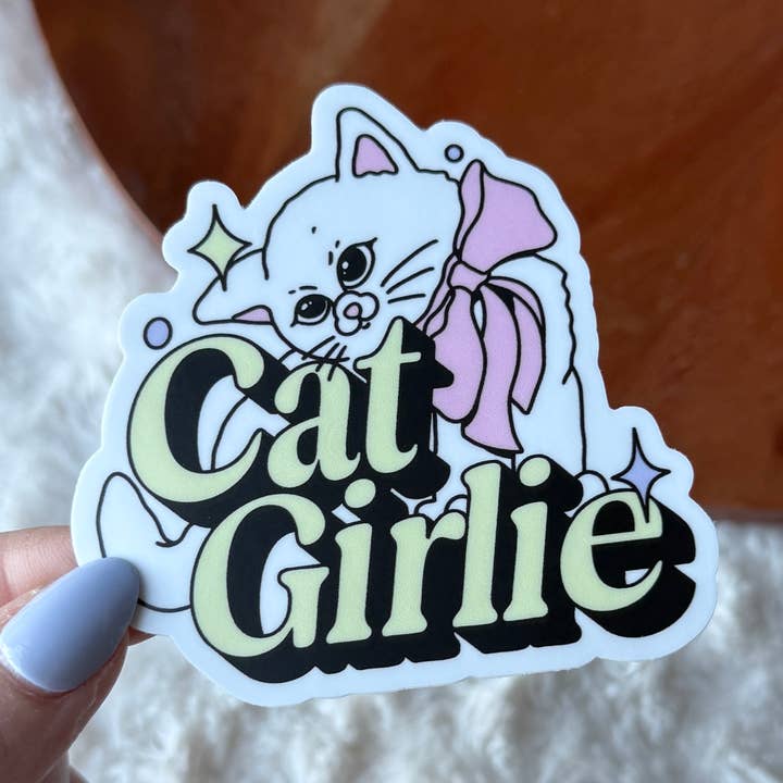 Cat Girlie Sticker for wholesale by Big Moods