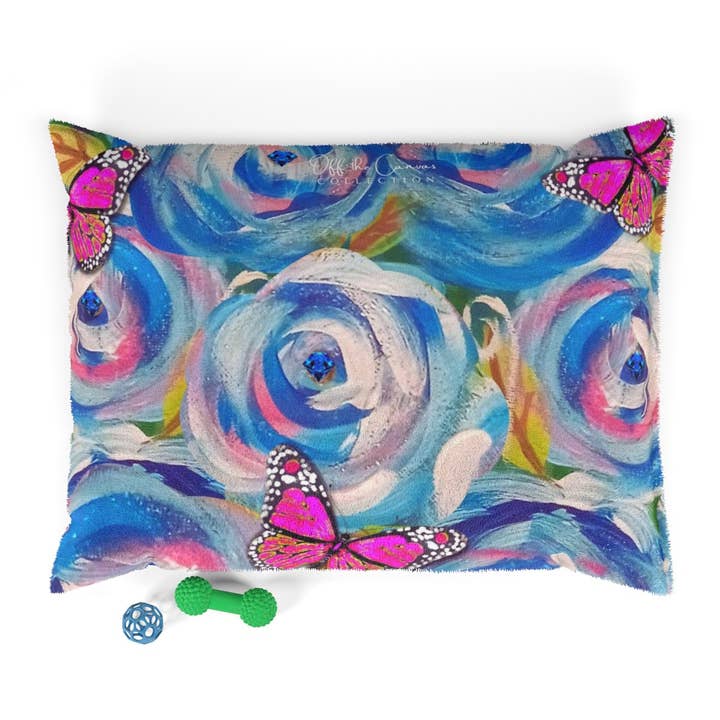 Cama Pet Blue Rose por atacado de Off the Canvas Collection, LLC