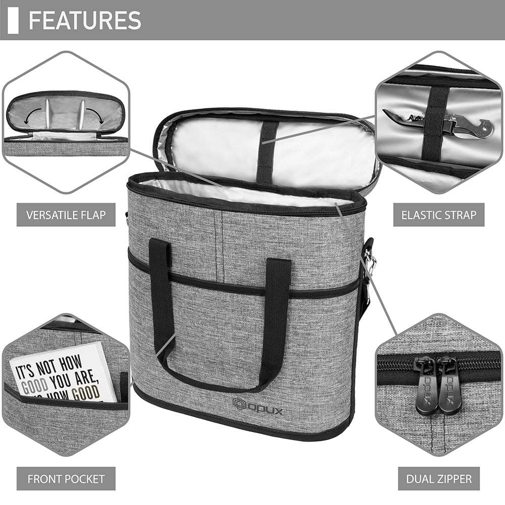 OPUX - Wholesale Wine Tote - 3 Bottle Wine Carrier Bag45