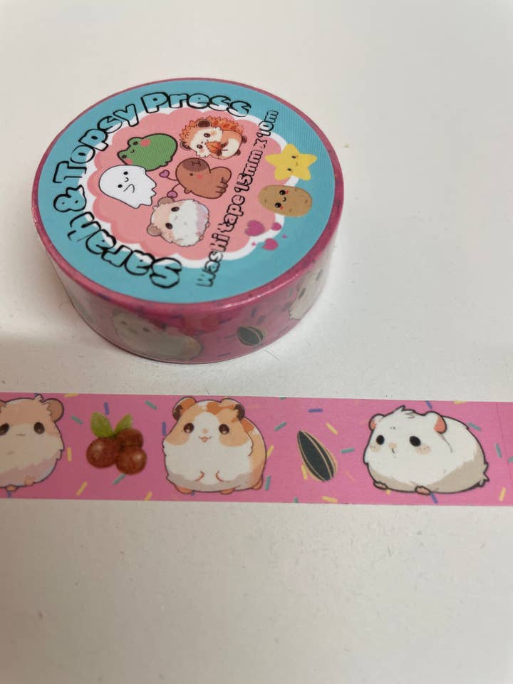Cute Hamster Washi Tape for wholesale by Sarah & Topsy Press