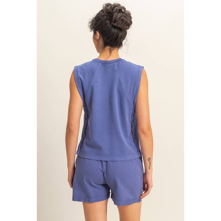 HYFVE - Wholesale Shirt - Women's - DZ25C561-Round Neck Sleeveless Boxy Top