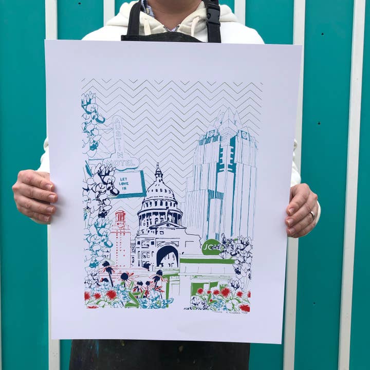 Austin, Texas | Póster de ATX Live para venta al por mayor de Tiny Dog Press