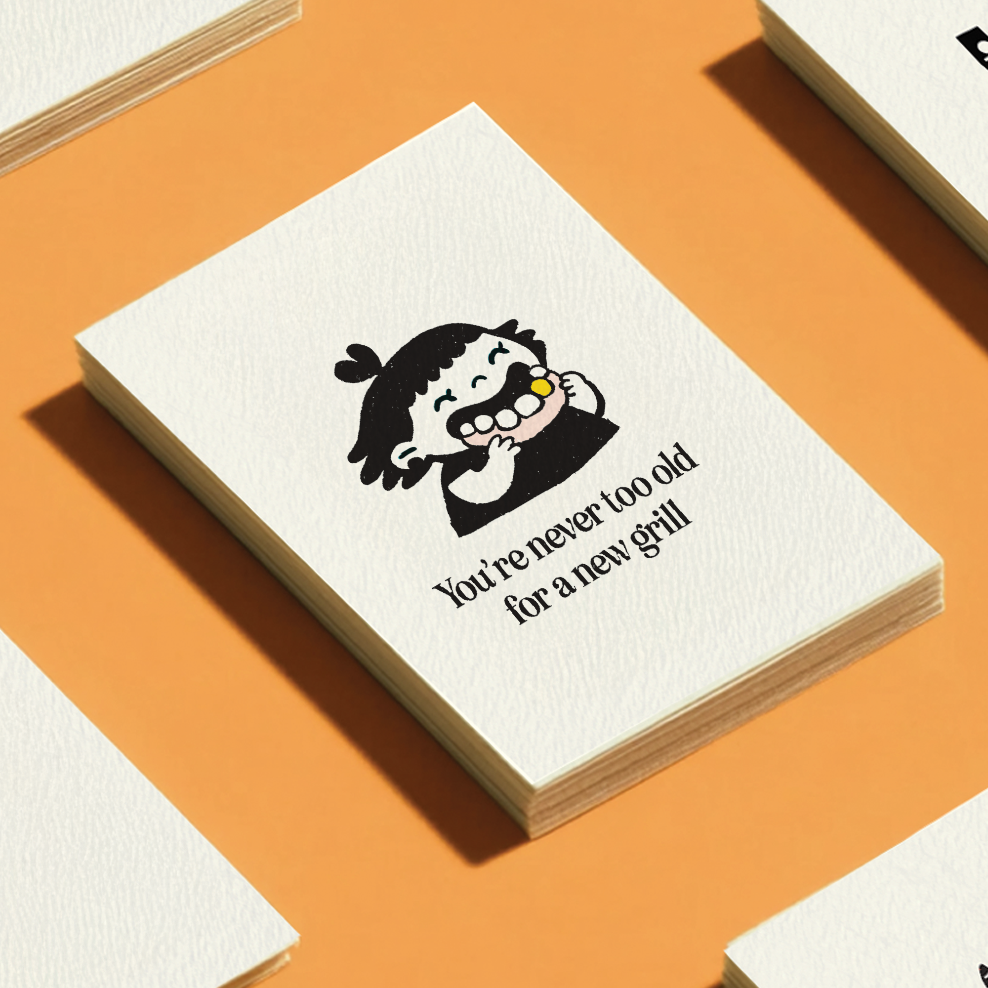 Petty Paper Studio – Großhandel Geburtstagskarten – Lustiges Gebiss-Mädchen-Geschenk - A2 Geburtstagsgrußkarte5