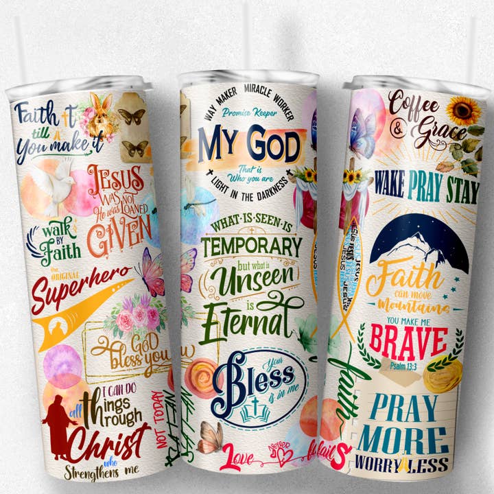 Positive Faith Tumbler for wholesale by So Peachy Designs