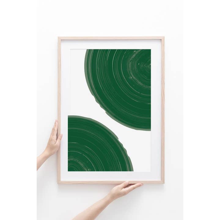 Sara Cristina Design - Wholesale Art Print - Dark Green Cirles1