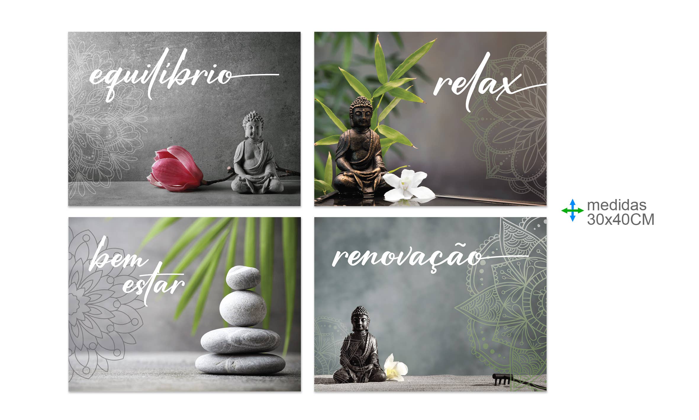 Esoterica Arte - Wholesale Decorative Tabletop Object - Canvas 30x40x2.5cm (4 units)