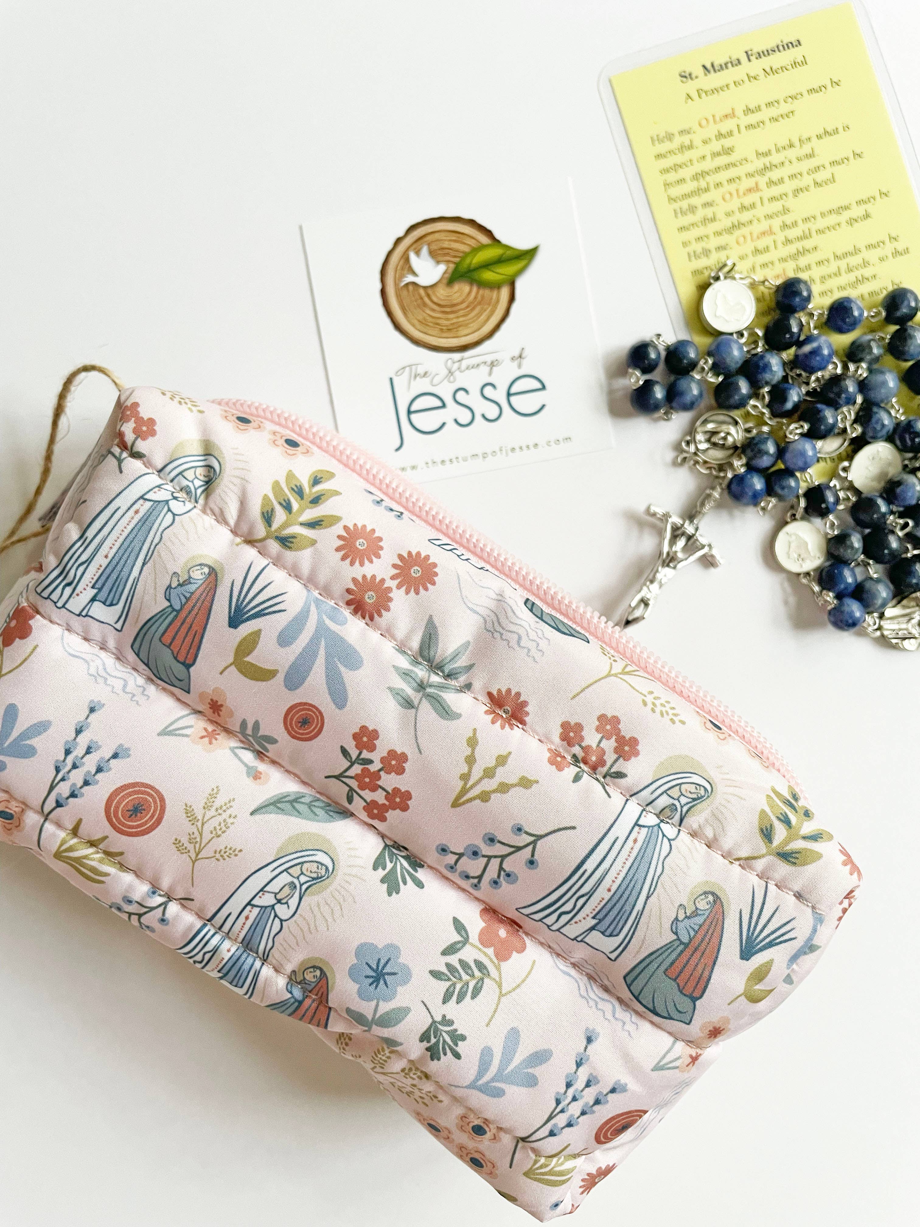 The Stump of Jesse – wholesale Pouch – Women’s – Our Lady of Lourdes lightweight waterproof puffer pouch3