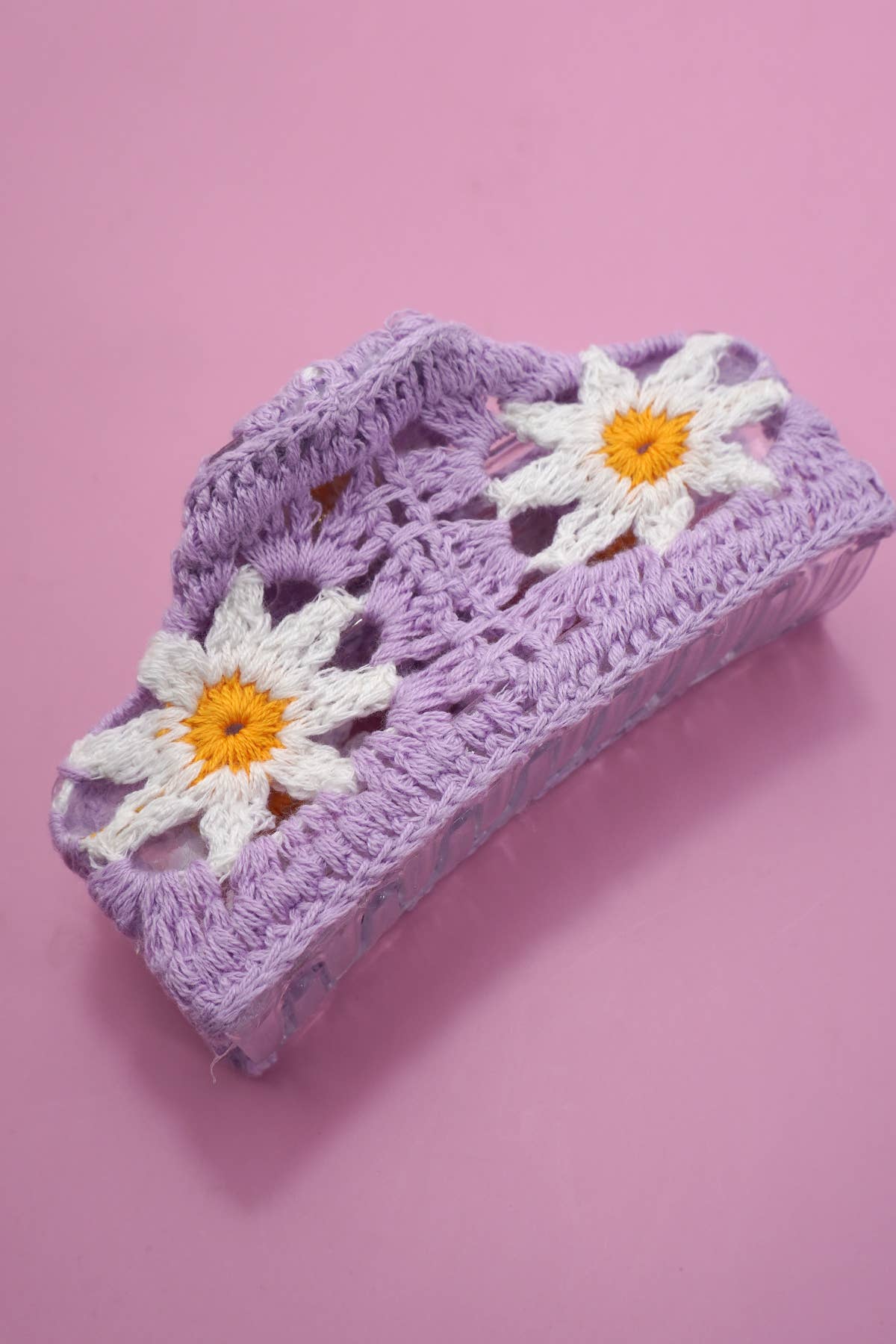 JOSSLYN by wall to wall - Wholesale Hair Clip - Women's - JUMBO HANDMADE CROCHET FLORAL HAIR CLAW CLIPS | 40H9387