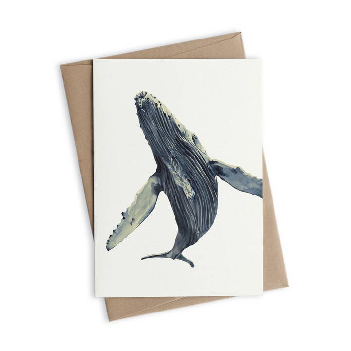 Wenskaart - Fingal de Bultrugwalvis voor wholesale door Leah's Mark Illustration
