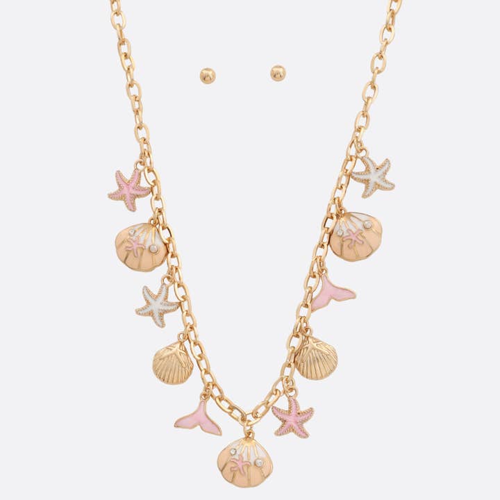 JOIA ACCESSORIES - Wholesale Pendant/Charm Necklace - 2219883 METAL SEA LIFE CHARM NECKLACE