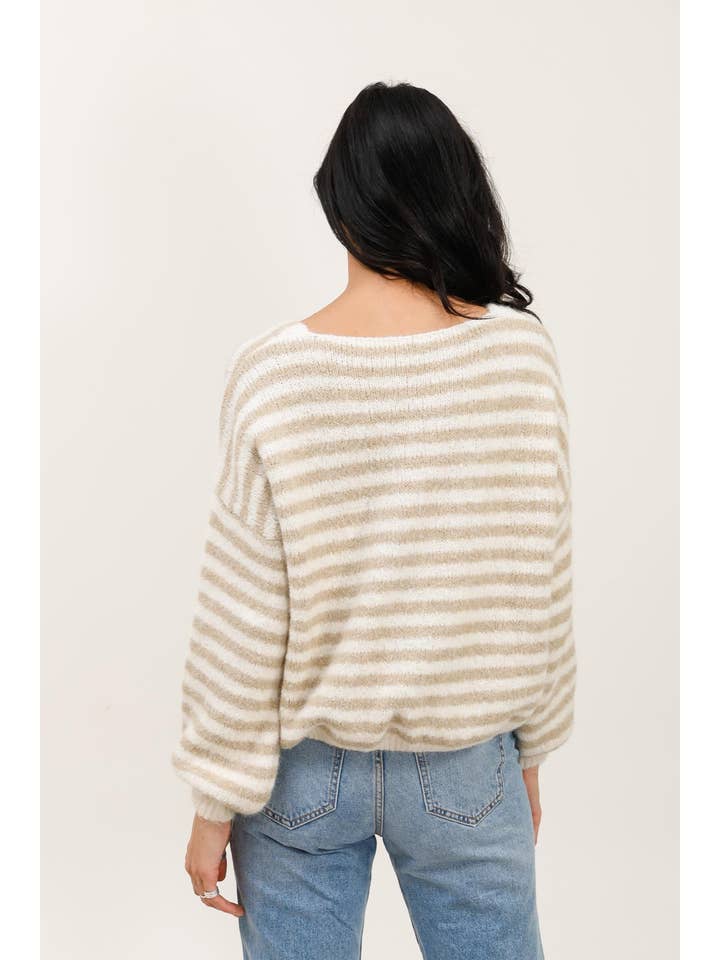 LÉA & LUC - Wholesale Cardigan - Women's - Striped cardigan REF. 5106239