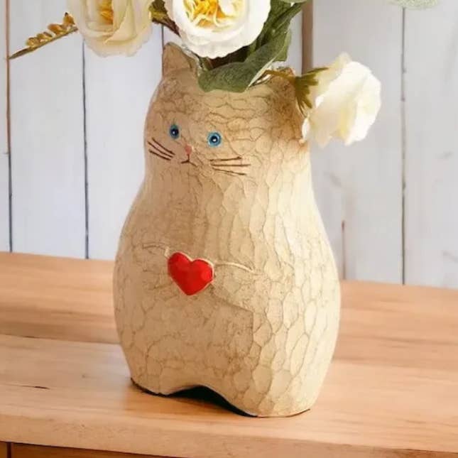 Holzkatzenvase für den Großhandel von Moderny