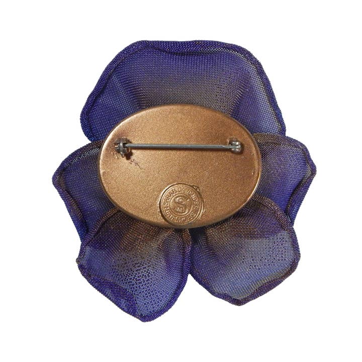 Sarah Cavender Metalworks – alfinete de lapela por atacado – Alfinete O'Keefe Pansy de 3 “x 2,5"4