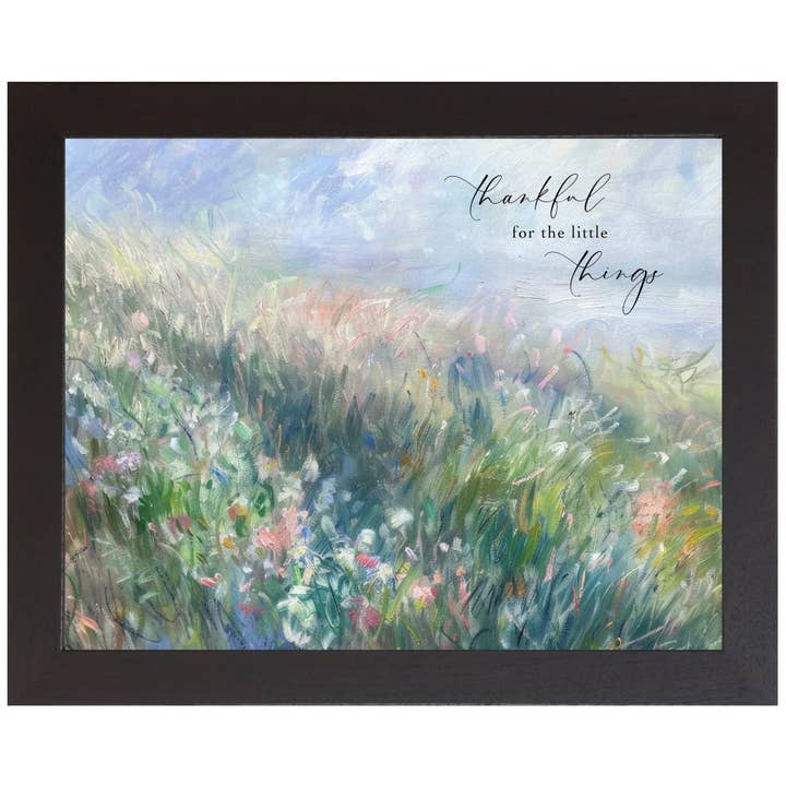 Summer Snow Art - Wholesale Sign - Thankful For The Little Things Watercolor Spring Landscape