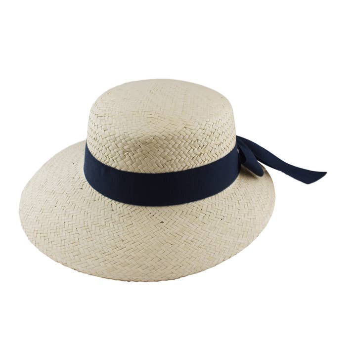 M BY FLECHET - Wholesale Straw Hat - Women's - STRAW HAT WITH RIBBON - 2ES21