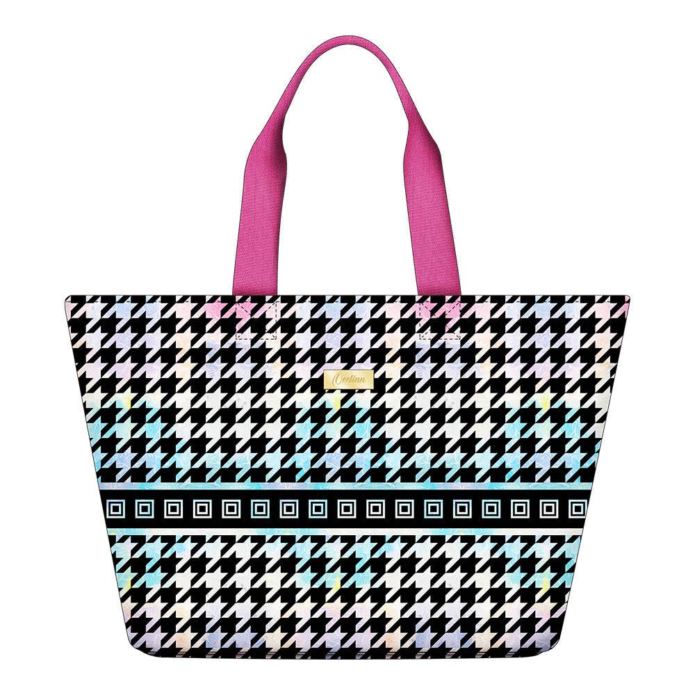 OEELINN - Wholesale Tote Bag - Women's - This Stylish And Versatile Tote Bag Features A Houndstooth Design0