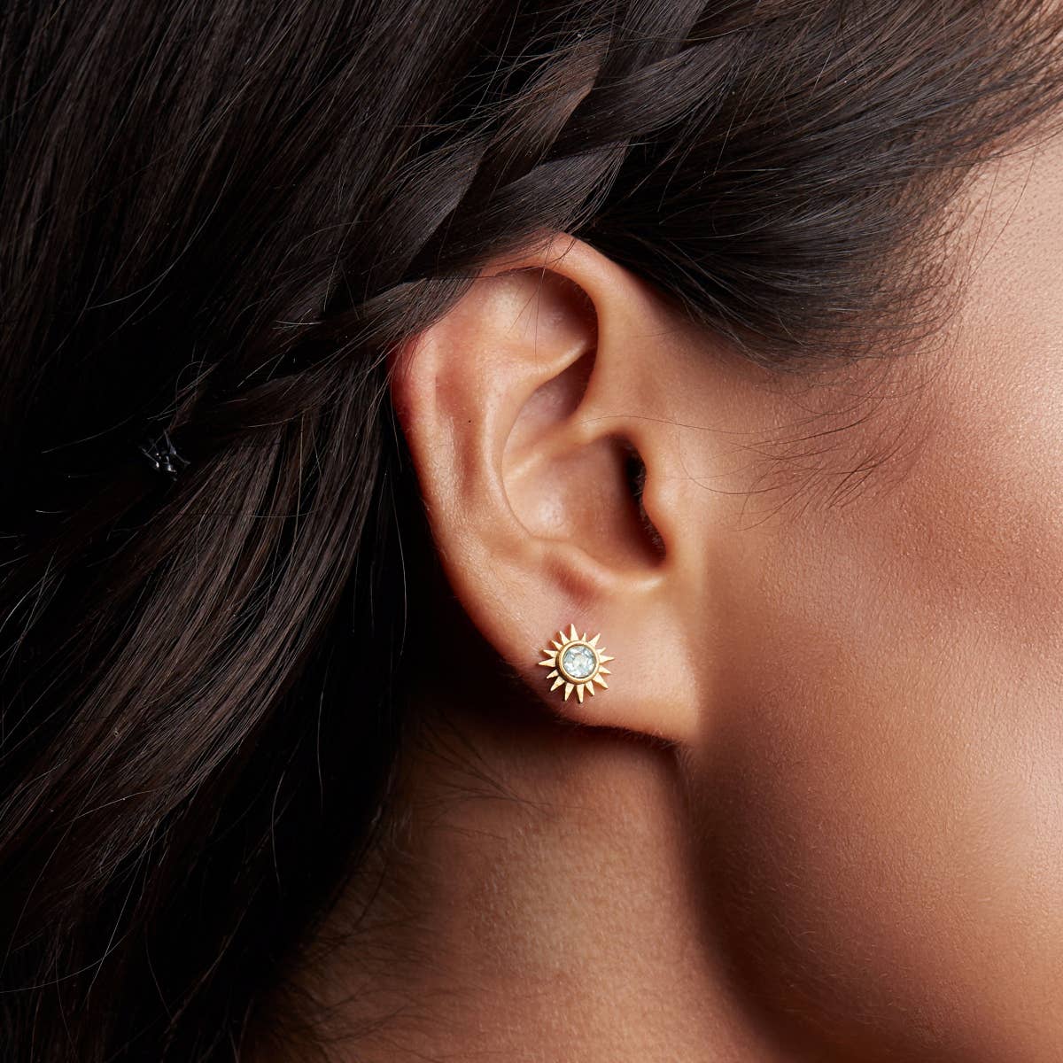 Satya Jewelry - Wholesale Stud/Post Earrings - Blue Topaz Starburst Earrings1