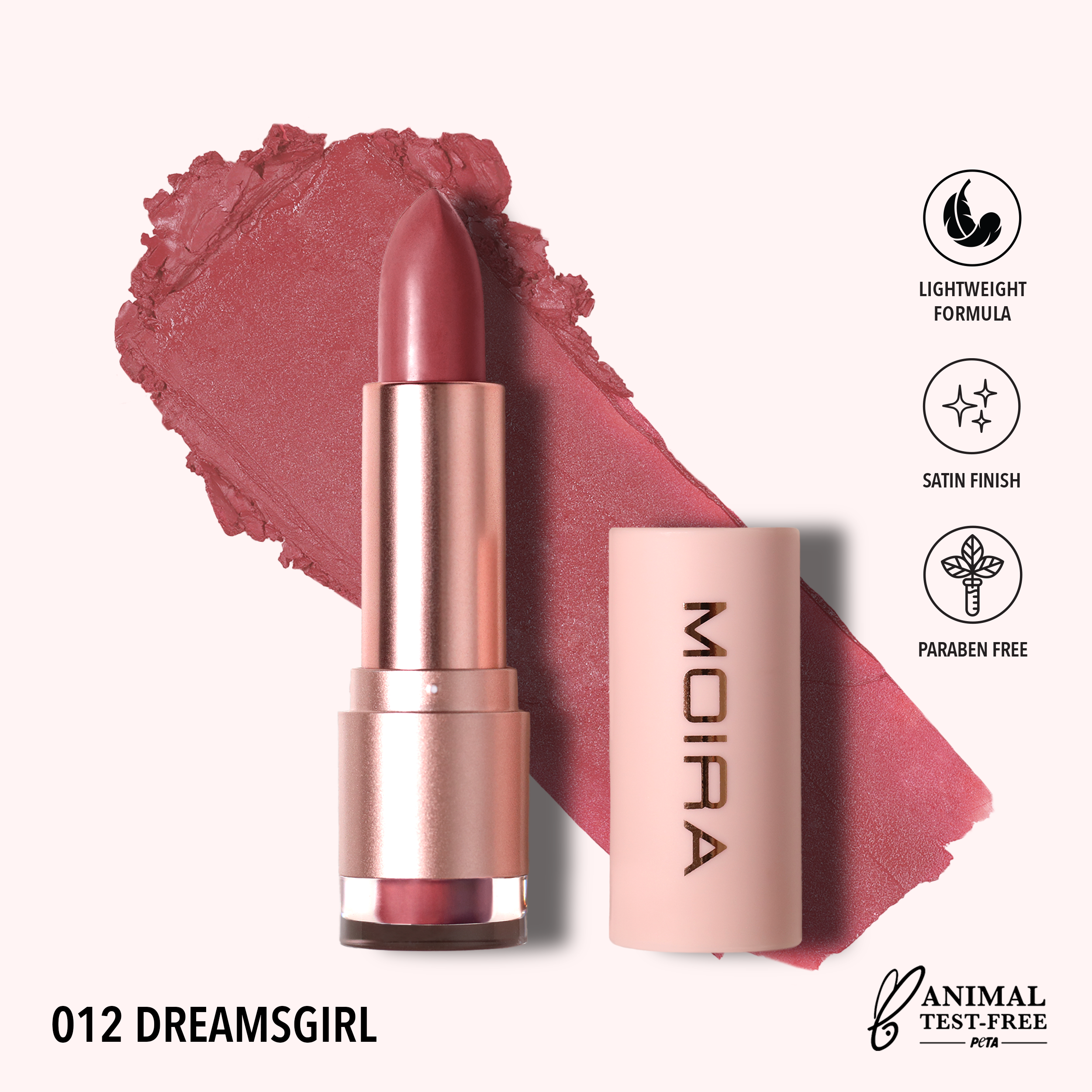 Moira Cosmetics - Wholesale Lipstick - Lip Goddess Lipstick (012, Dreamsgirl)0
