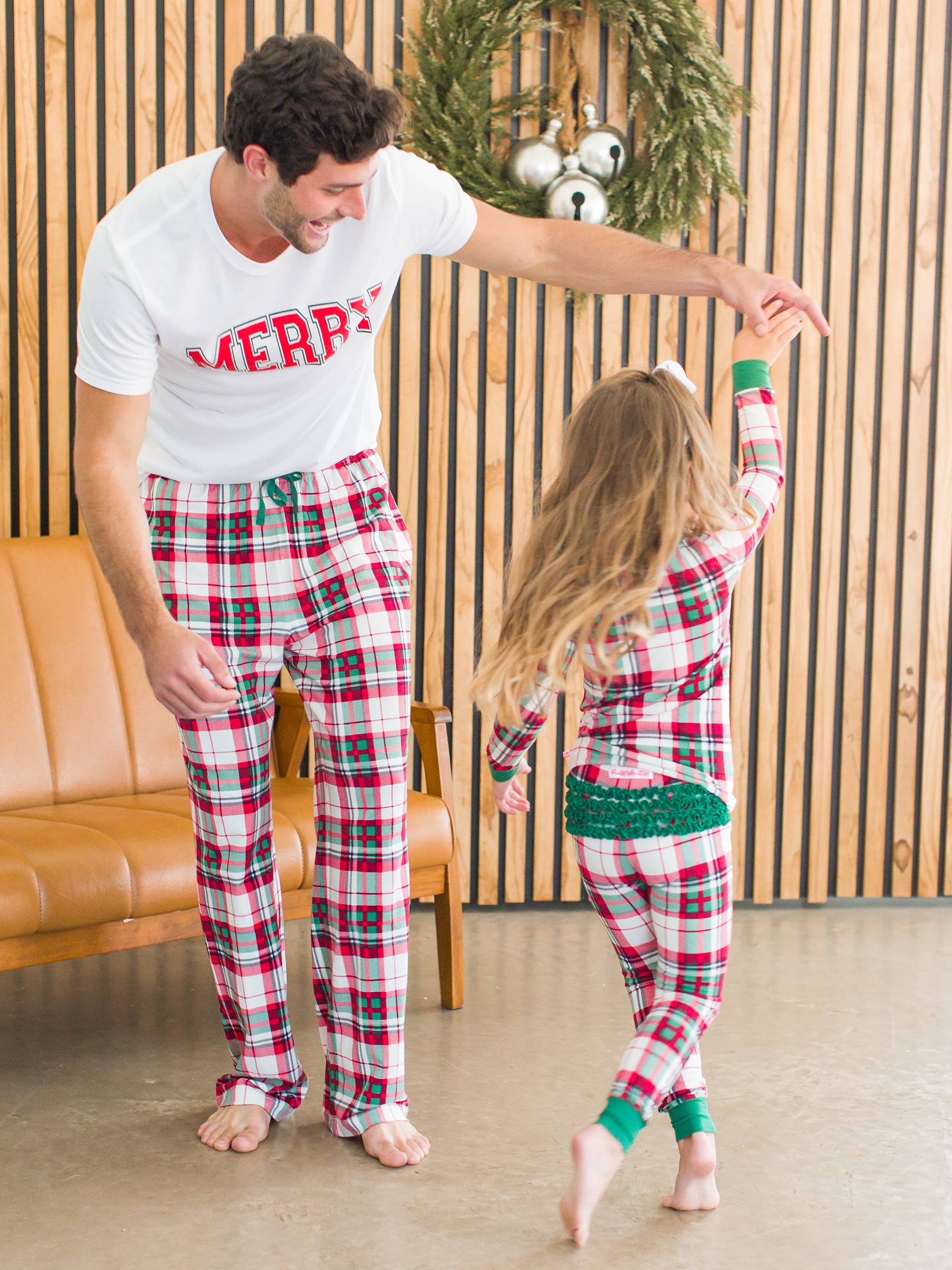 White SoftSnooze™ Adult Cotton Modal Dashing Dreams Plaid Pajama Pants for wholesale on Faire4