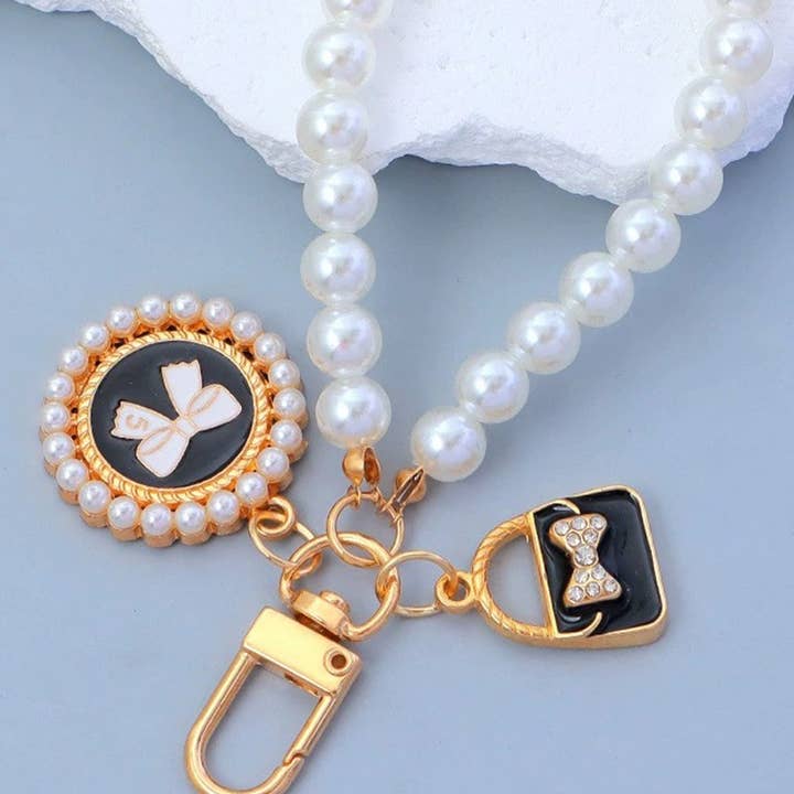 42POPS - Wholesale Keychain - Women's - .._ 0905 Elegant Pearl Phone Pendant Bag Charm Keychain SI-2875315