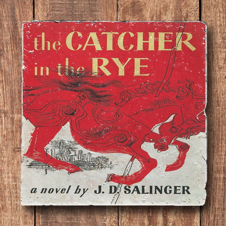 Classic Book Coaster - Catcher in the Rye - JD Salinger for wholesale by Black Angel Designs