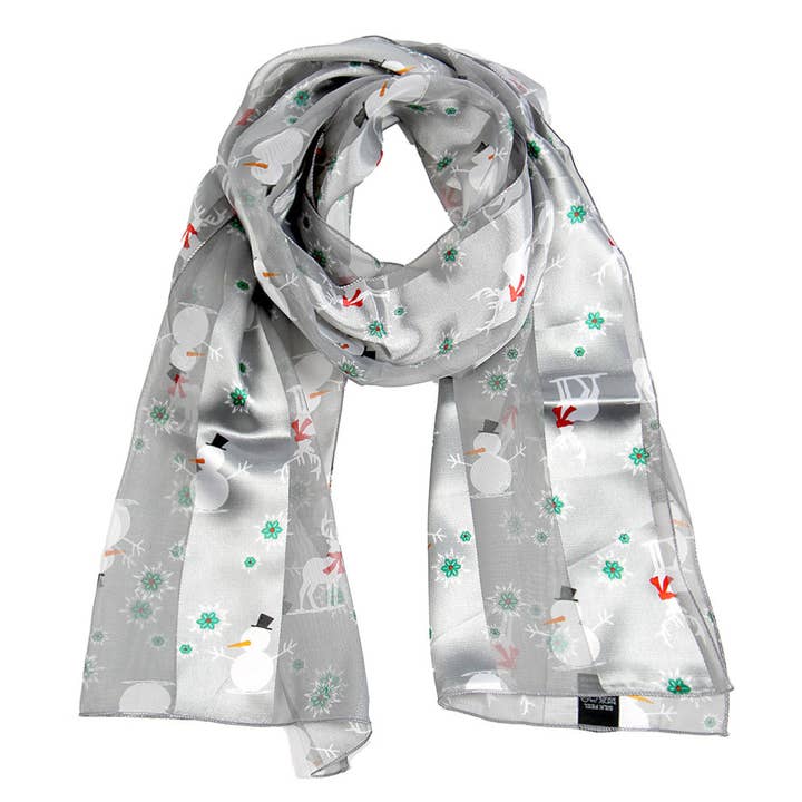 SERENITA - Wholesale Scarf - Unisex - Christmas Scarf Tree Wonderland Candy Cane Holiday Gift