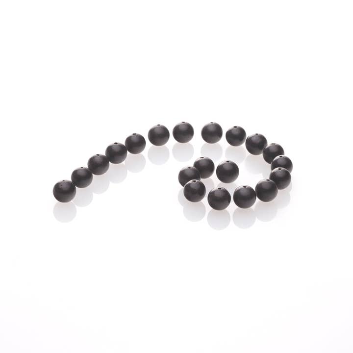 Schungit-Welt - Wholesale Beads - Shungite beads, drilled and polished 9mm1