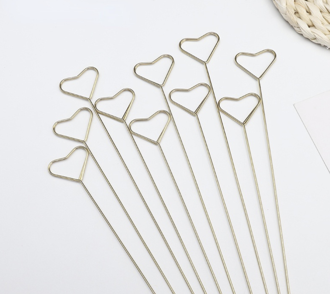 ByHome - Wholesale Paperclip - 14" Floral Postcard Holder Photo Metal Clip Stick Fork2