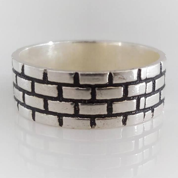 Designer Silver Unisex Band Rings for wholesale by Costello International
