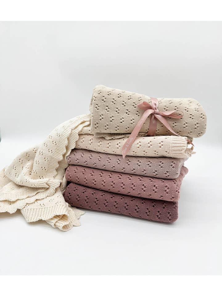 OLIVE & CRADLE - Wholesale Bedding Blanket - Kids & Baby - Grace Knitted Blanket0