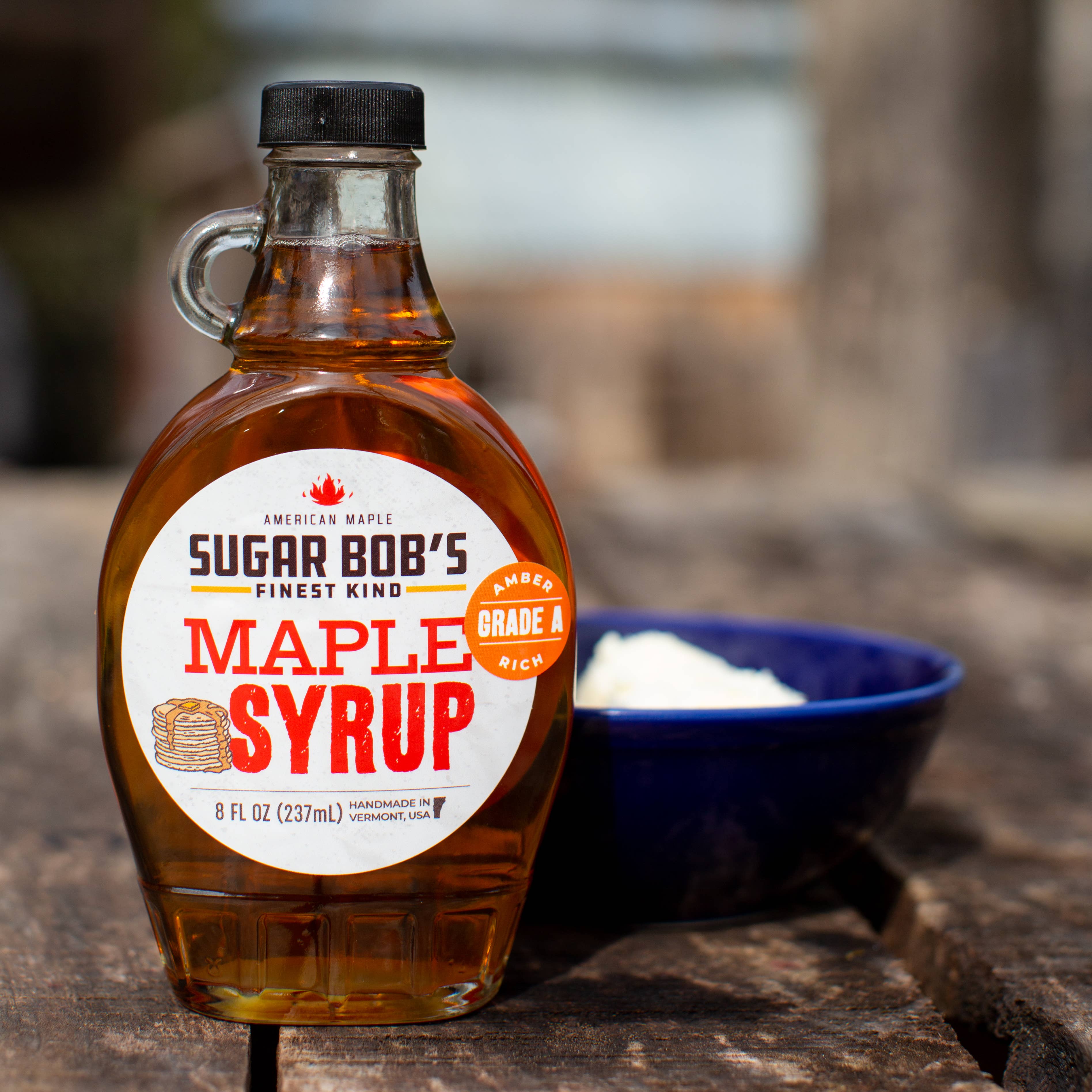 Sugar Bob's Finest Kind - Vendita all'ingrosso Sciroppi d'acero - Sciroppo d'acero puro - Amber Rich 8oz2