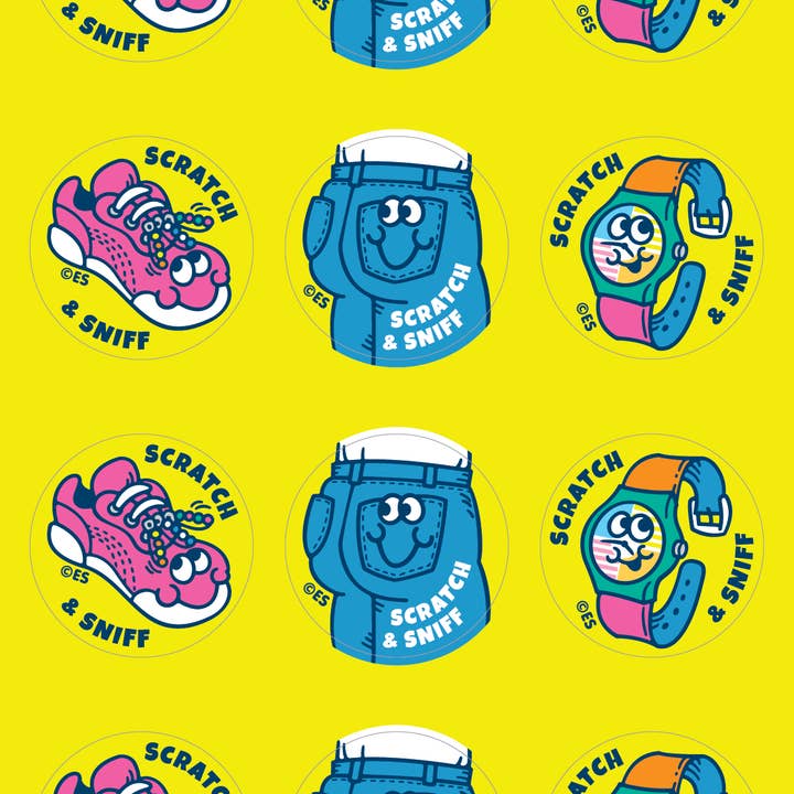 EverythingSmells, LLC - Wholesale Sticker - 1980s Fashion EverythingSmells Scratch & Sniff Stickers